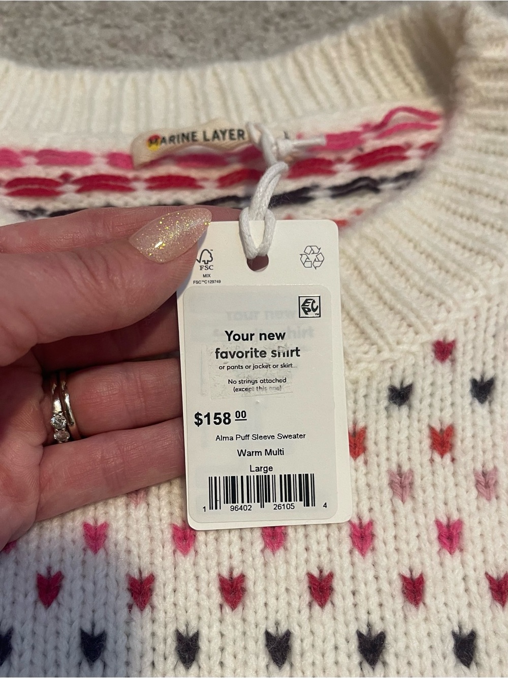 NWT Marine Layer Alma Puff Sleeve Sweater - Picture 6 of 11